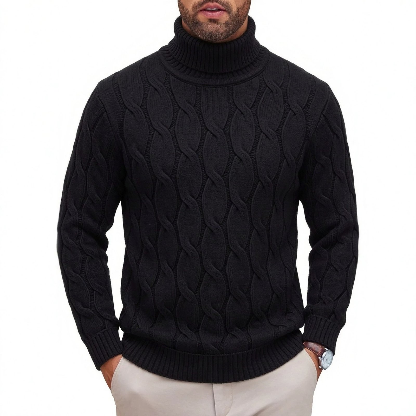 Jersey de cuello alto holgado - Imagen 8