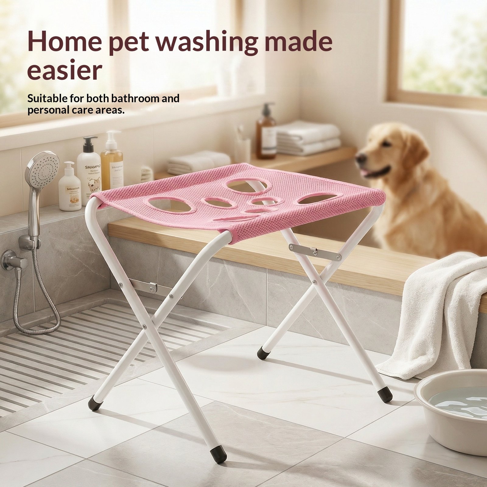 Soporte plegable para baño para mascotas - Imagen 4