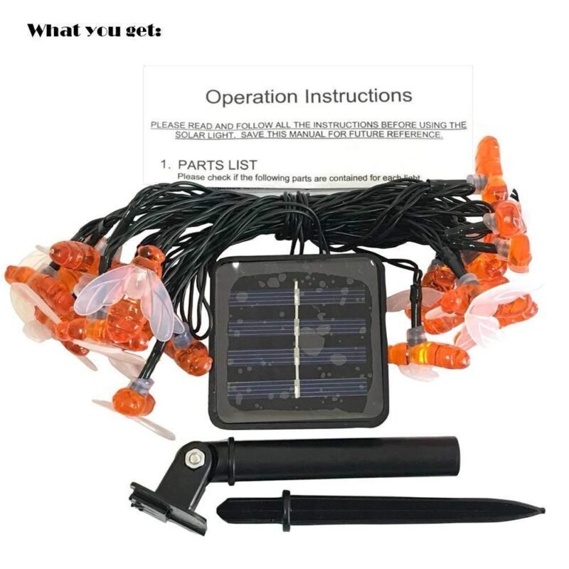 luces solares de cadena 20 LED
