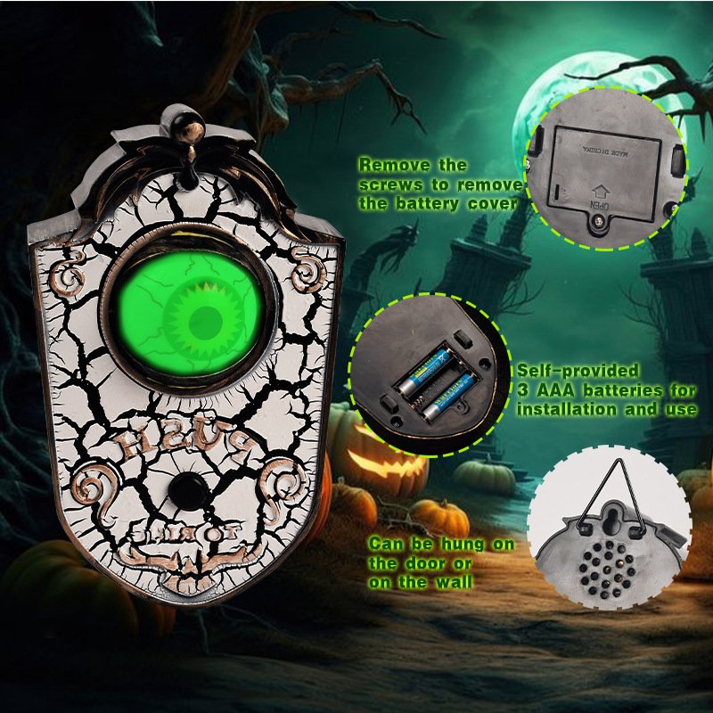 Halloween decoración de timbre tuerto - Imagen 3