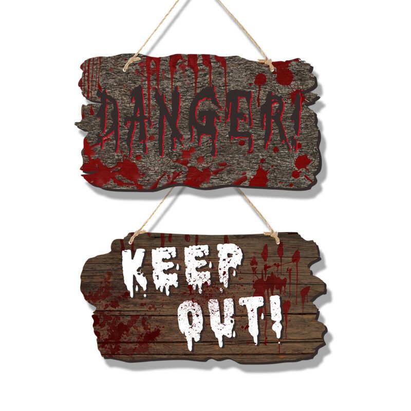 Placa de Madera Halloween