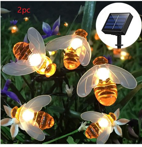 luces solares de cadena 20 LED - Imagen 3