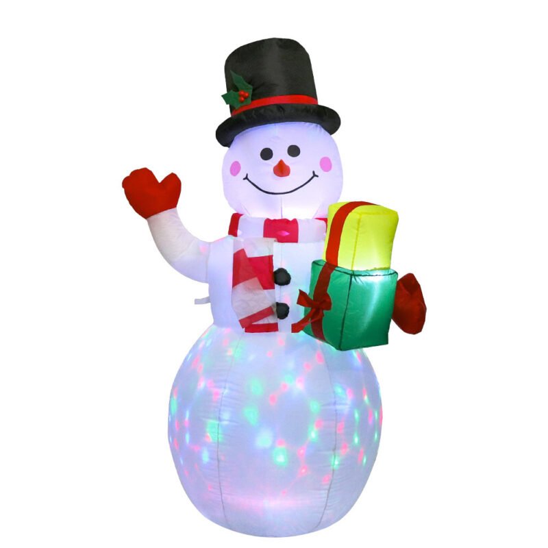 Muñeco de nieve navideño inflable